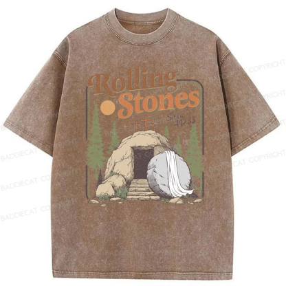 Baddiecat Rolling Christian Washed T-shirt
