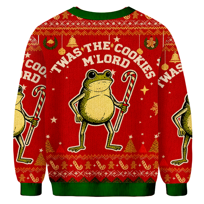Baddiecat Twas The Cookies M'lord Christmas Ugly Sweatshirt