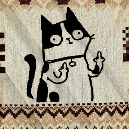 Baddiecat Funny Mid-Finger Cat Ugly Sweatshirt