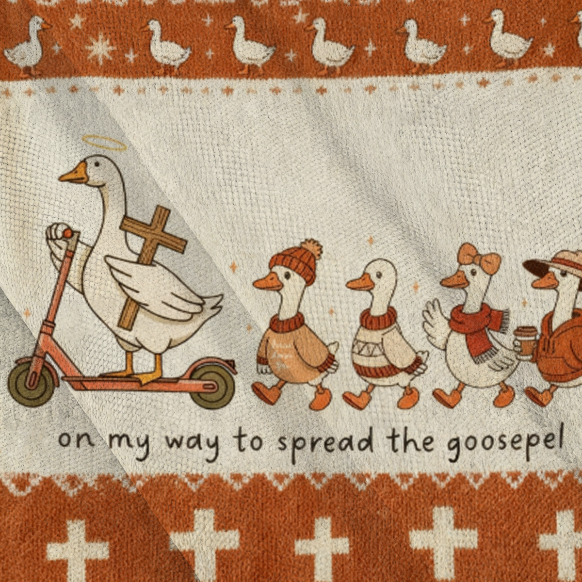 Baddiecat Funny Goose Spread The Gospel Ugly Sweatshirt