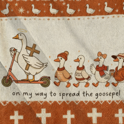 Baddiecat Funny Goose Spread The Gospel Ugly Sweatshirt