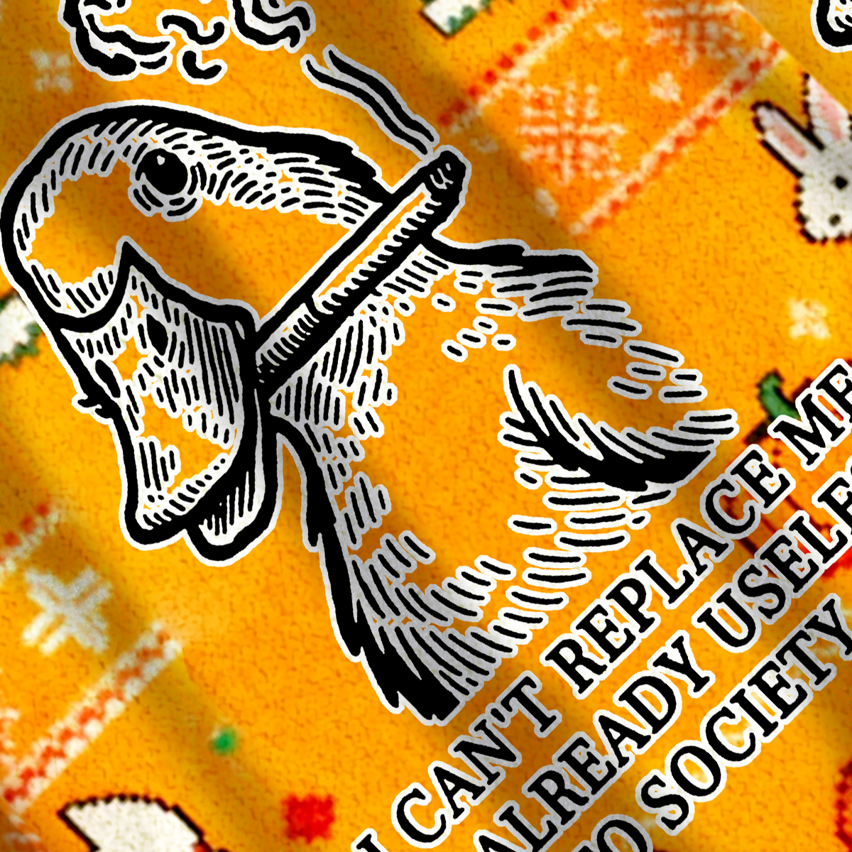 BaddiecatAI Can't Repace Me I'm Already Useless To Society Christmas Ugly Sweatshirt