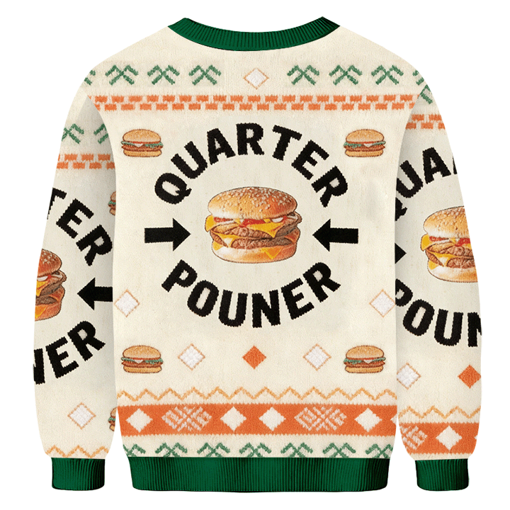 Baddiecat Hamburger Quarter Pouner Ugly Sweatshirt