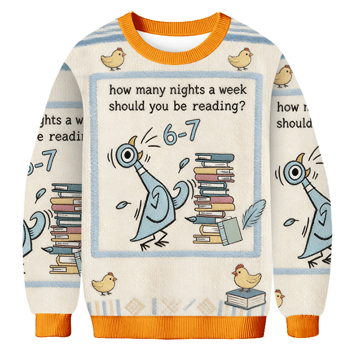 Baddiecat 6-7 How Many Nights A Week Should You Be Reading Ugly Sweatshirt