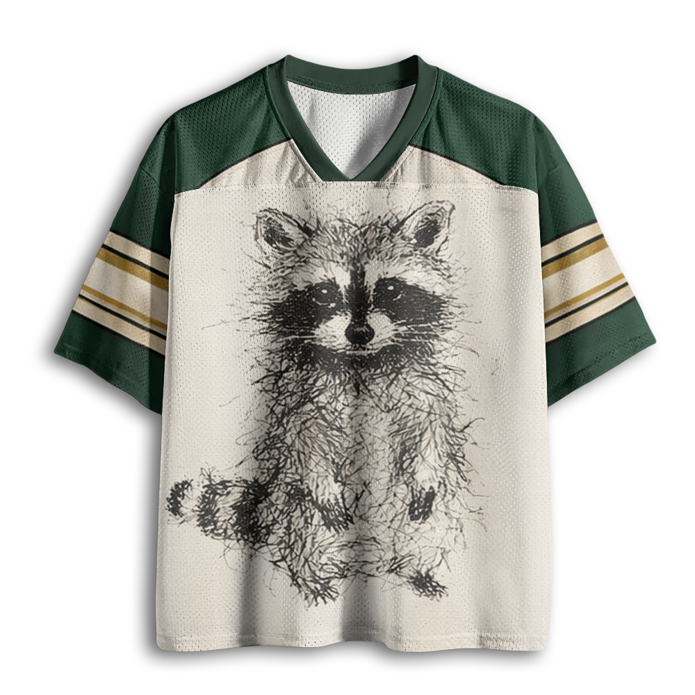 Baddiecat Raccoon Sketch Mesh Jersey