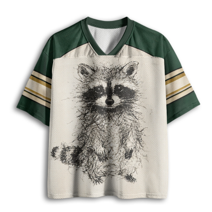 Baddiecat Raccoon Sketch Mesh Jersey