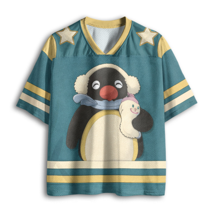 Baddiecat Funny Penguin Mesh Jersey