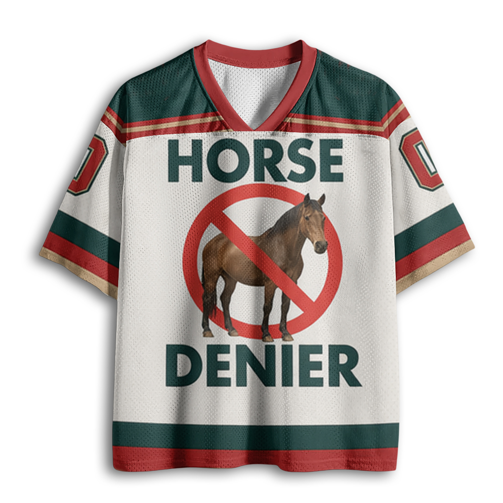 Baddiecat Horse Denier Conspiracy Theory Mesh Jersey