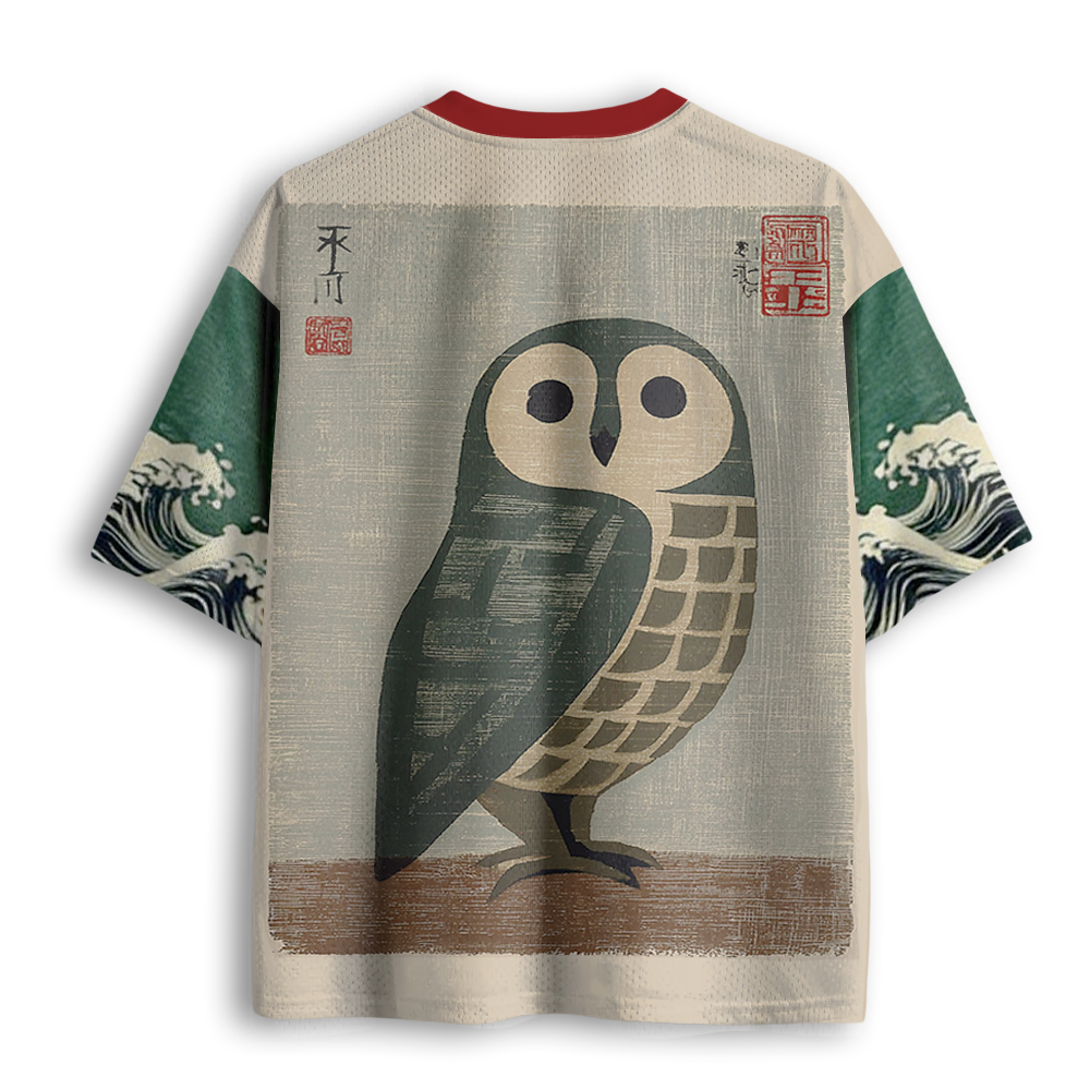 Baddiecat Japanese Owl Mesh Jersey