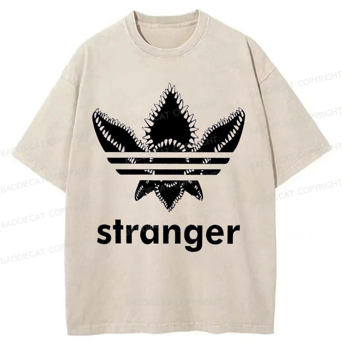 Baddiecat Stranger Things Demogorgon Washed T-shirt