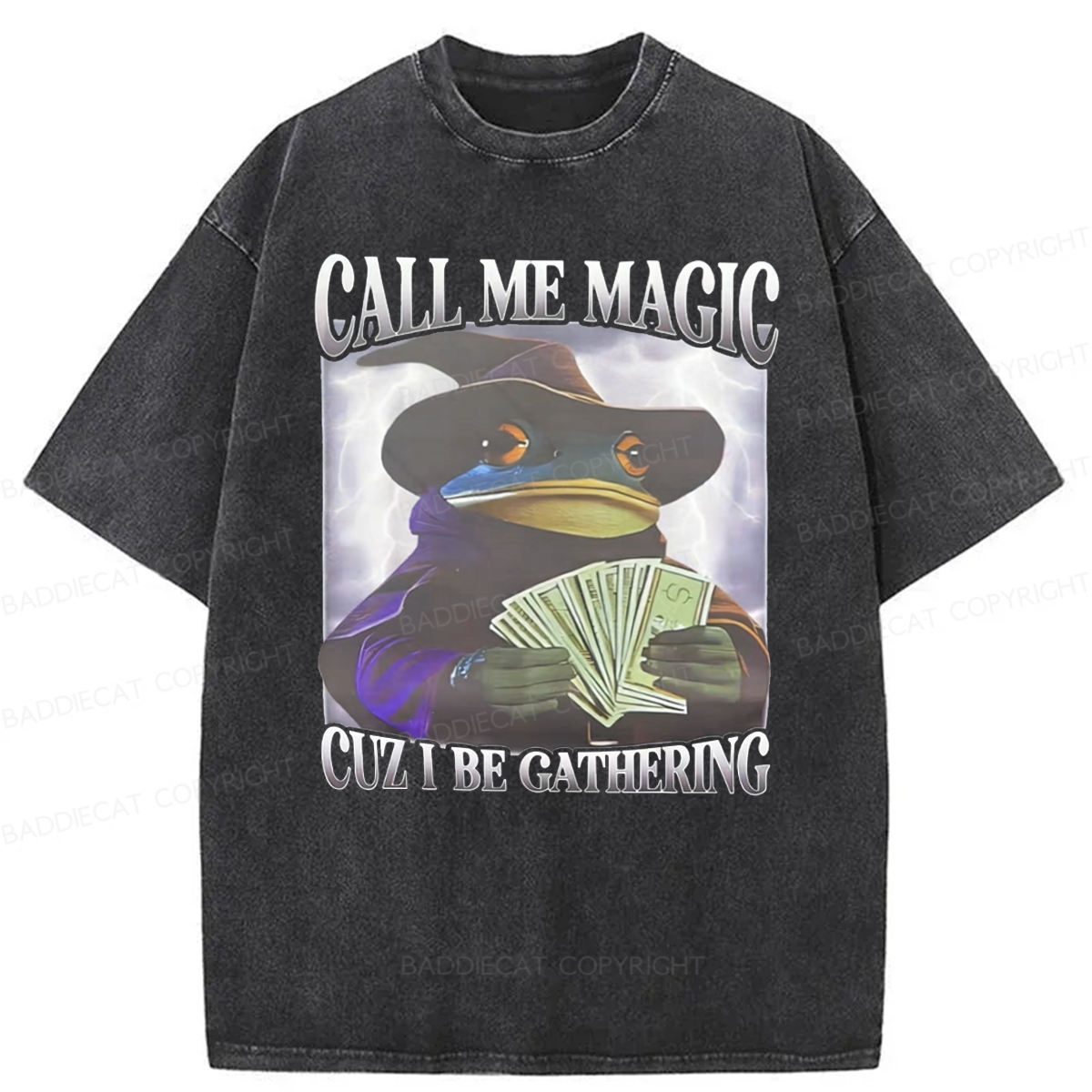 Baddiecat Call Me Magic Washed T-shirt