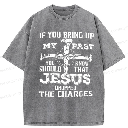 Baddiecat Jesus Faith Washed T-shirt