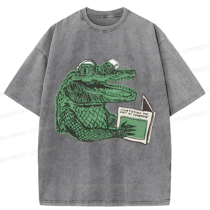 Baddiecat Mastering The Art Of Sunbathing Washed T-shirt