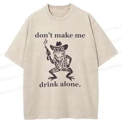 Baddiecat Angry Frog Washed T-shirt