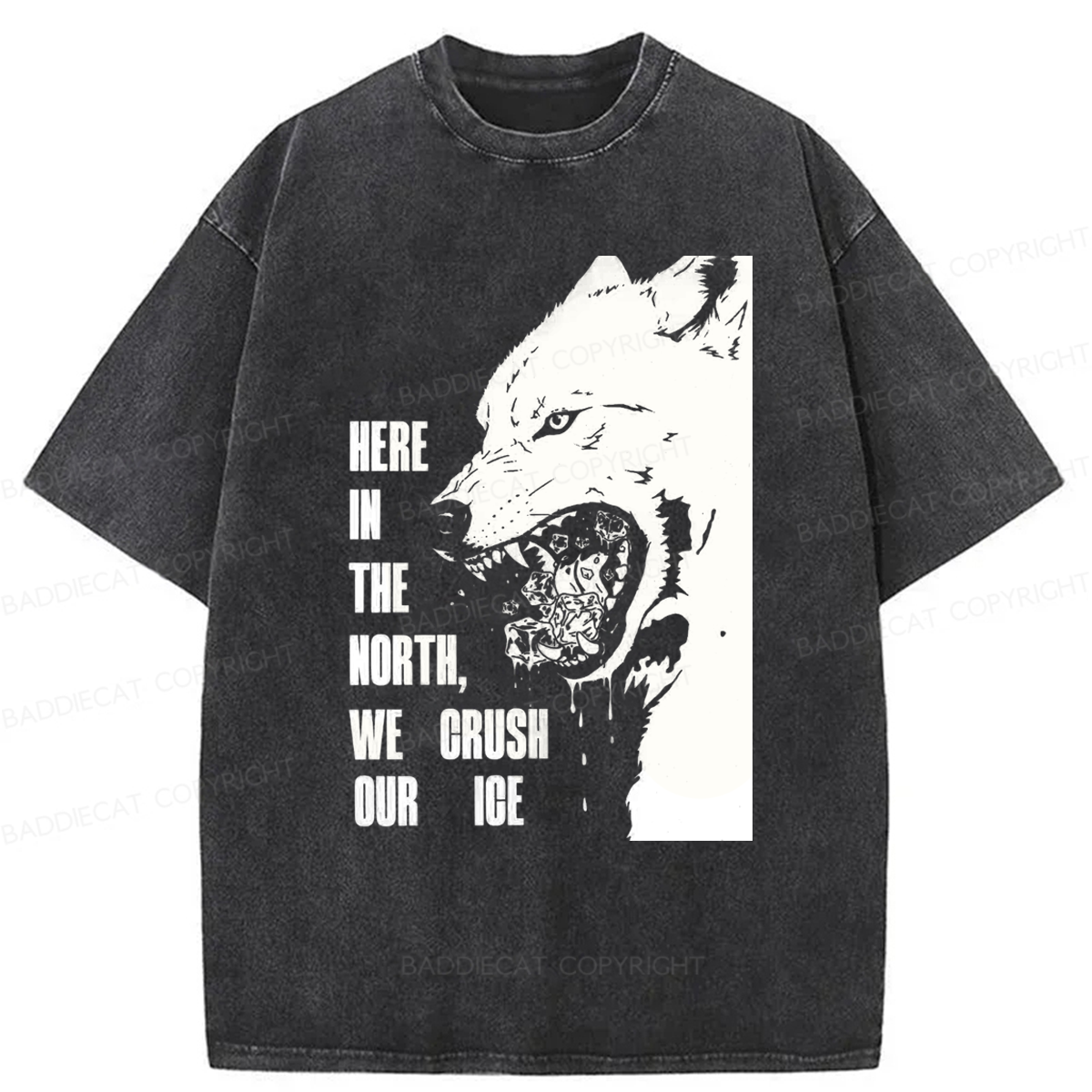 Baddiecat Crush Ice Washed T-shirt