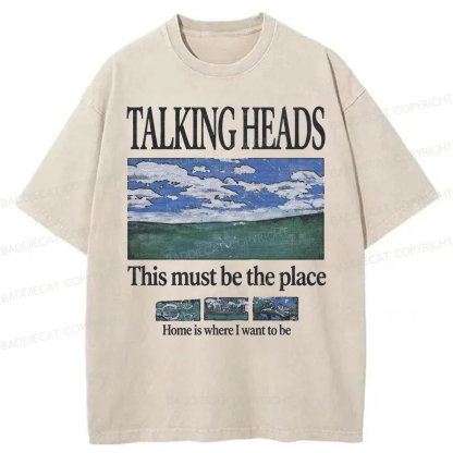 Baddiecat Talking Heads Washed T-shirt