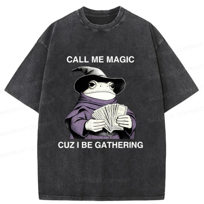 Baddiecat Magic Frog Washed T-shirt