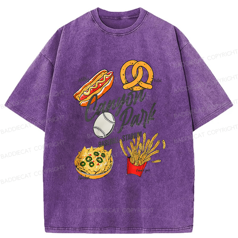 Baddiecat Stadium Snacks Washed T-shirt