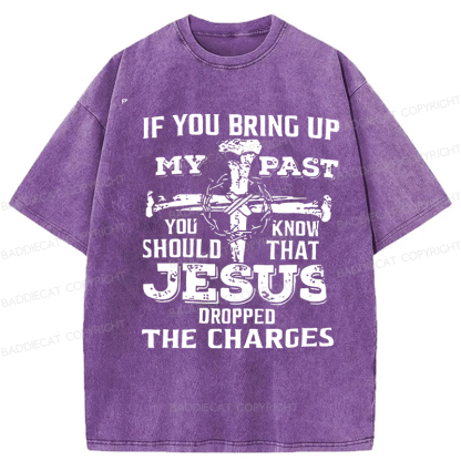 Baddiecat Jesus Faith Washed T-shirt
