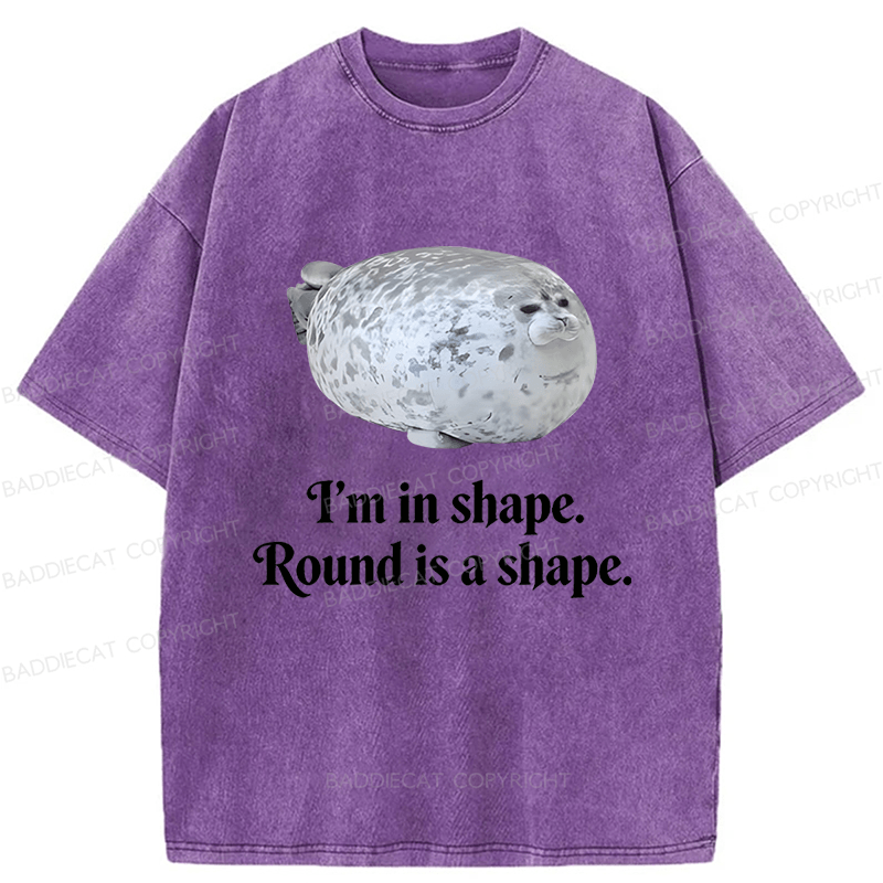 Baddiecat Seal Funny Washed T-shirt