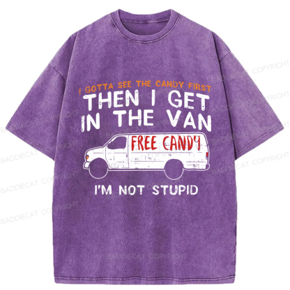 Baddiecat Funny Candy First Washed T-shirt