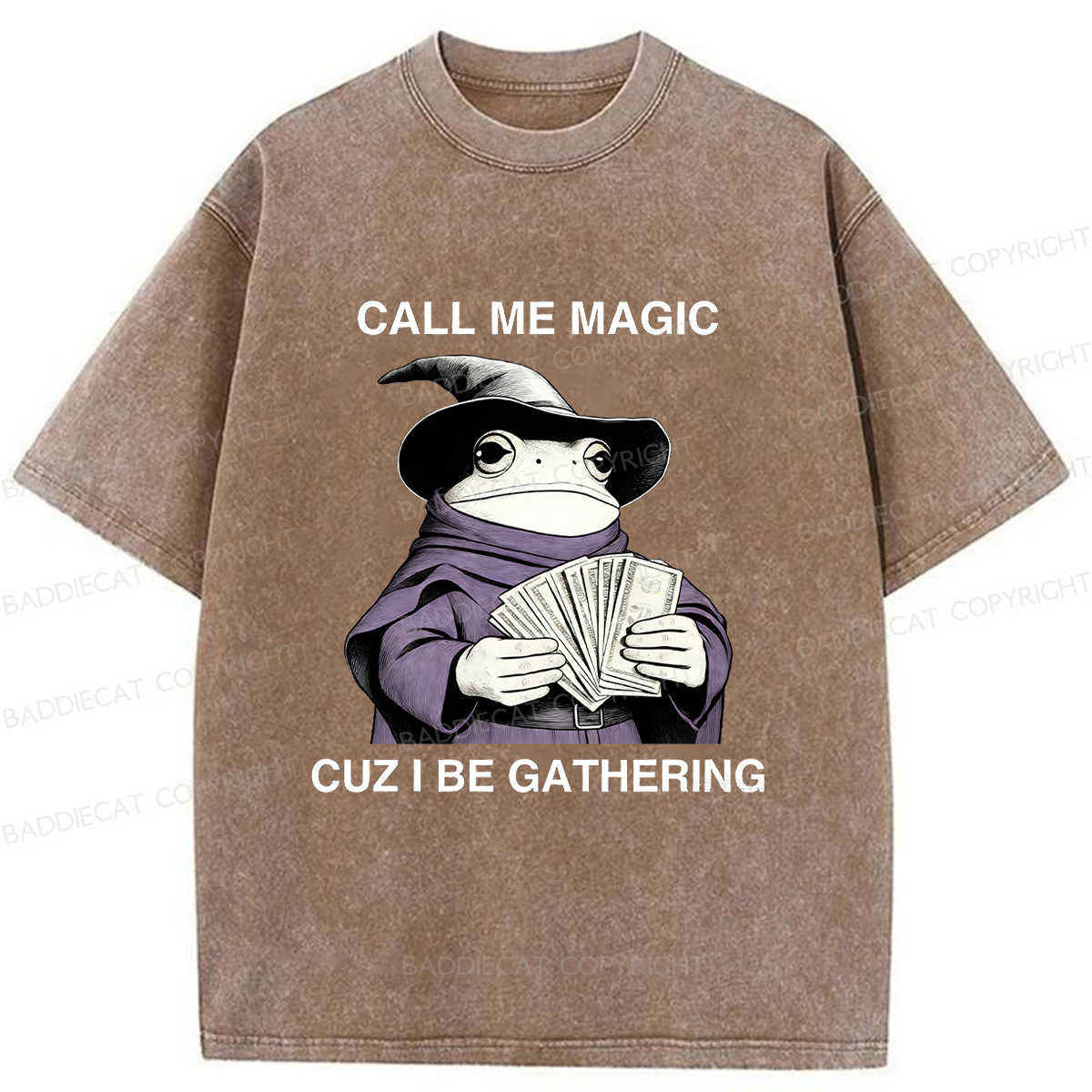 Baddiecat Magic Frog Washed T-shirt