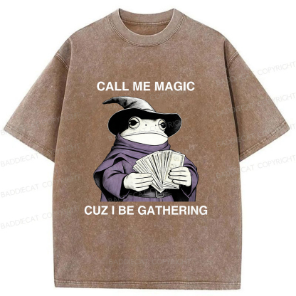 Baddiecat Magic Frog Washed T-shirt