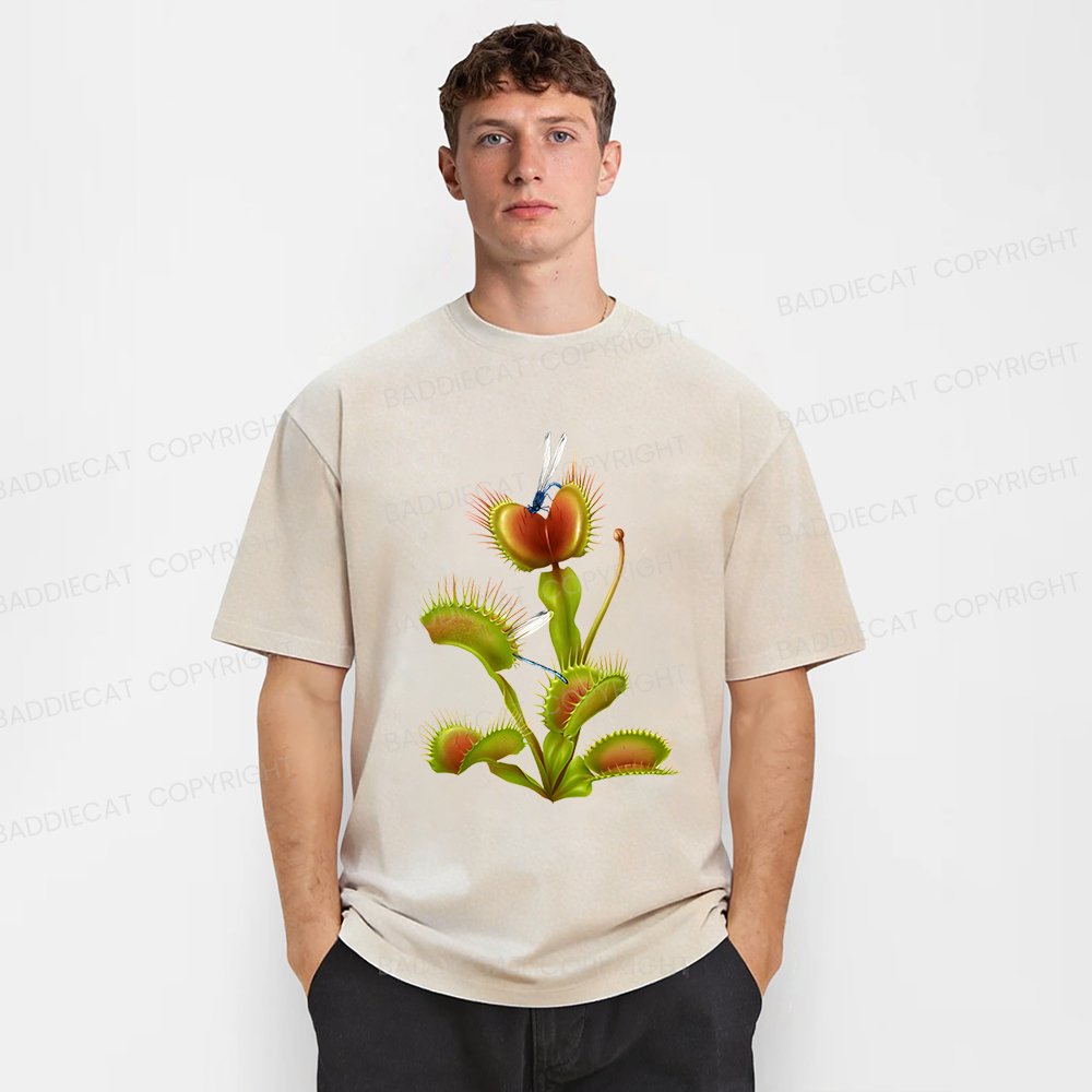 Baddiecat Venus Flytrap Washed T-shirt