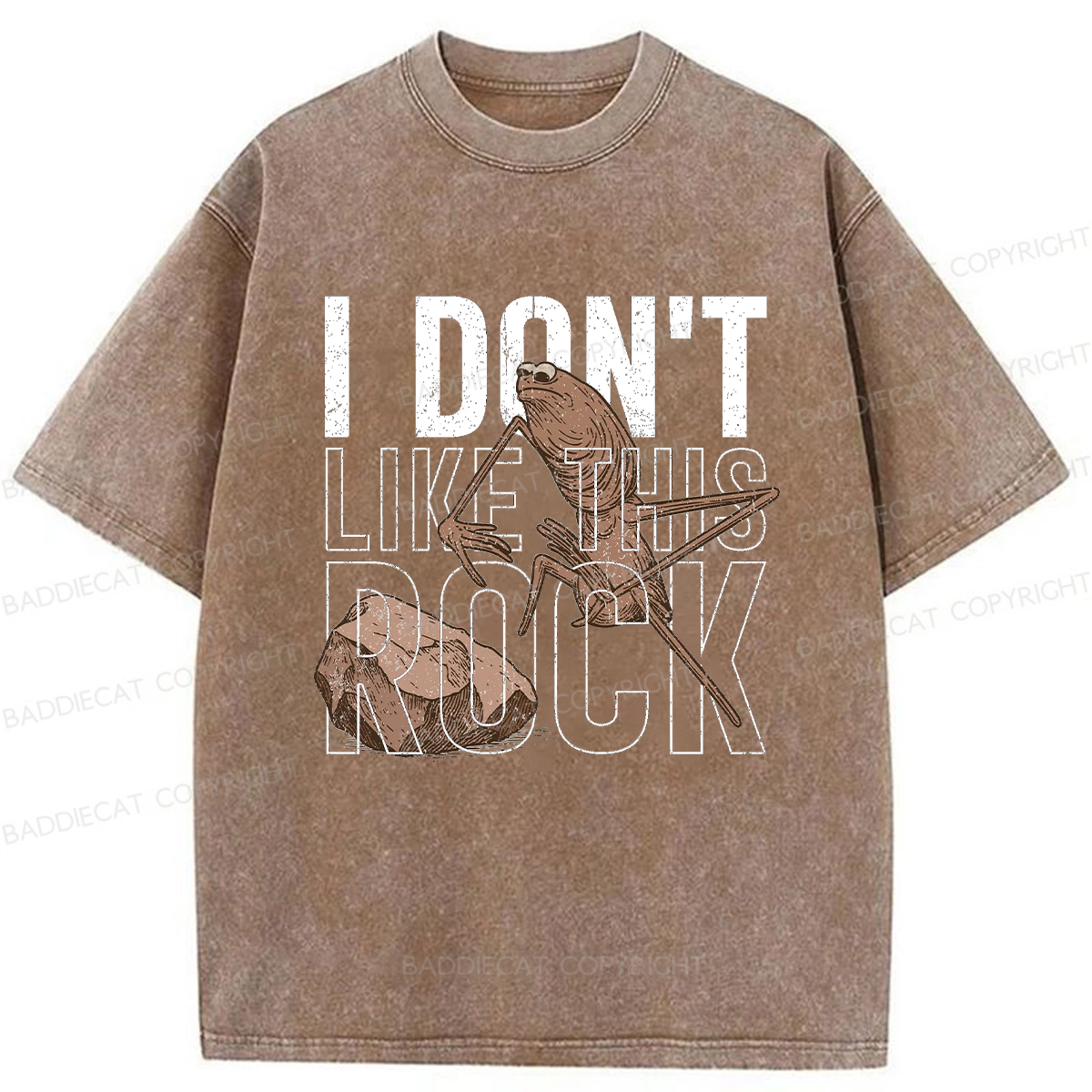 Baddiecat I Don't Like This Rock Washed T-shirt