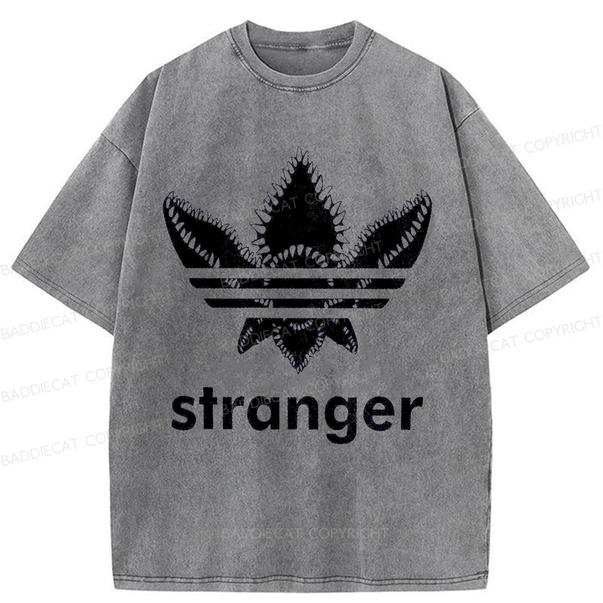 Baddiecat Stranger Things Demogorgon Washed T-shirt