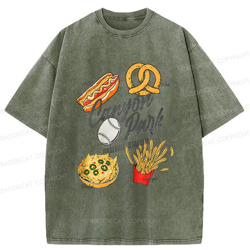 Baddiecat Stadium Snacks Washed T-shirt