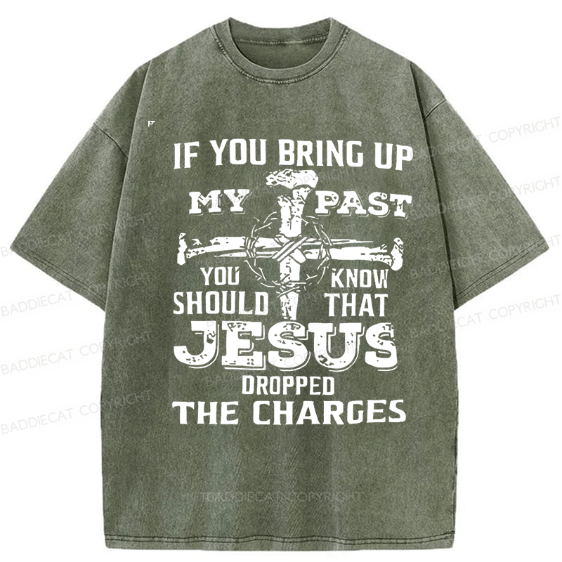 Baddiecat Jesus Faith Washed T-shirt
