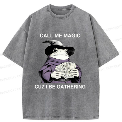 Baddiecat Magic Frog Washed T-shirt