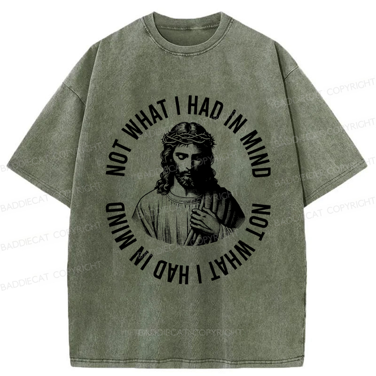 Baddiecat Not What I Had In Mind Jesus Washed T-shirt
