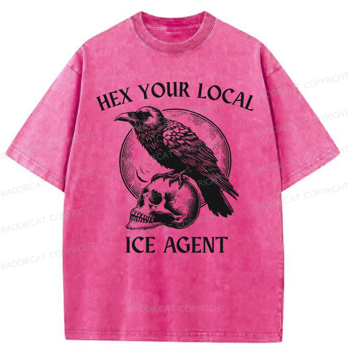 Baddiecat Hex Your Local ICE Agent Washed T-shirt