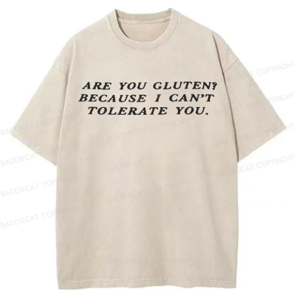 Baddiecat Because I Can't Tolerate You Washed T-shirt