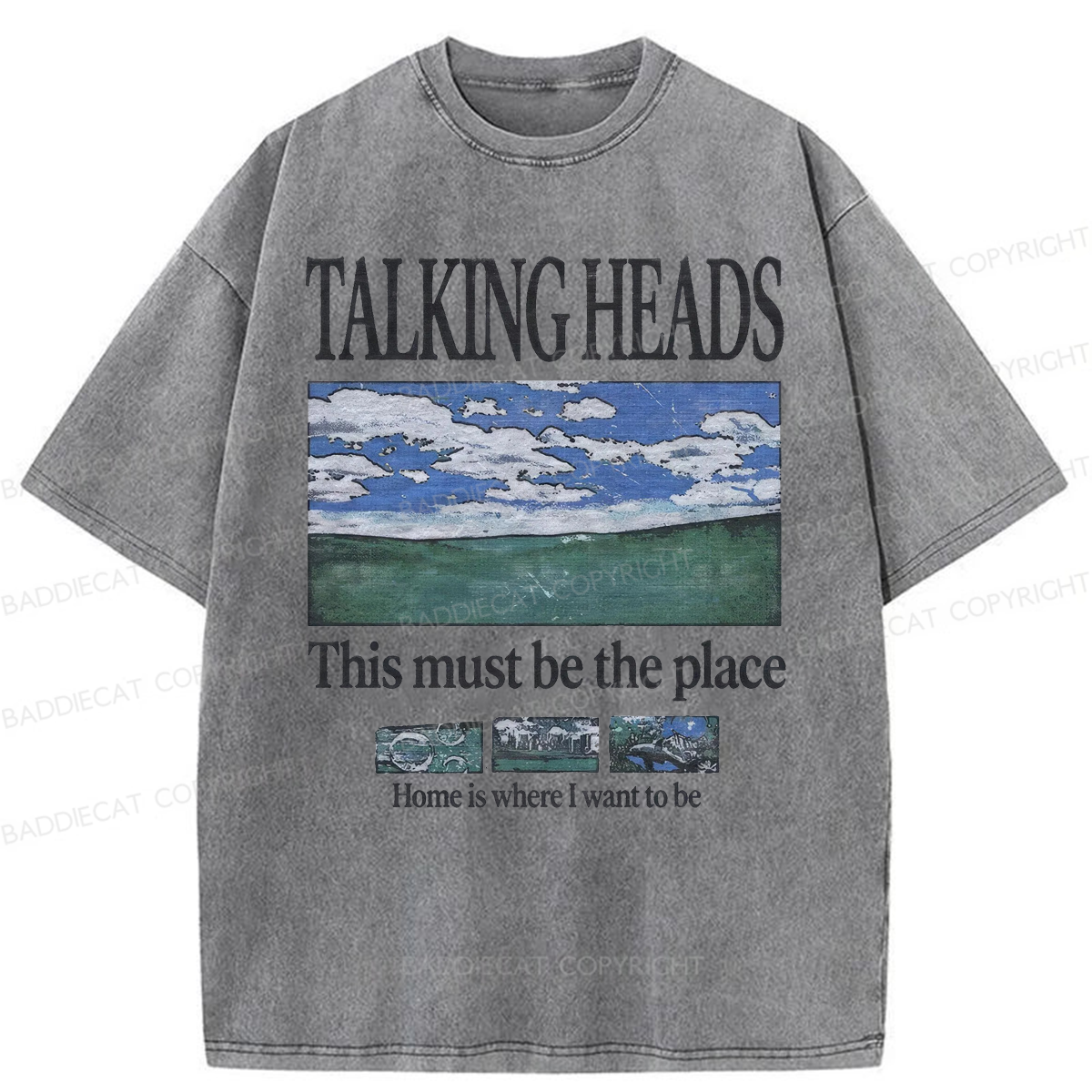 Baddiecat Talking Heads Washed T-shirt