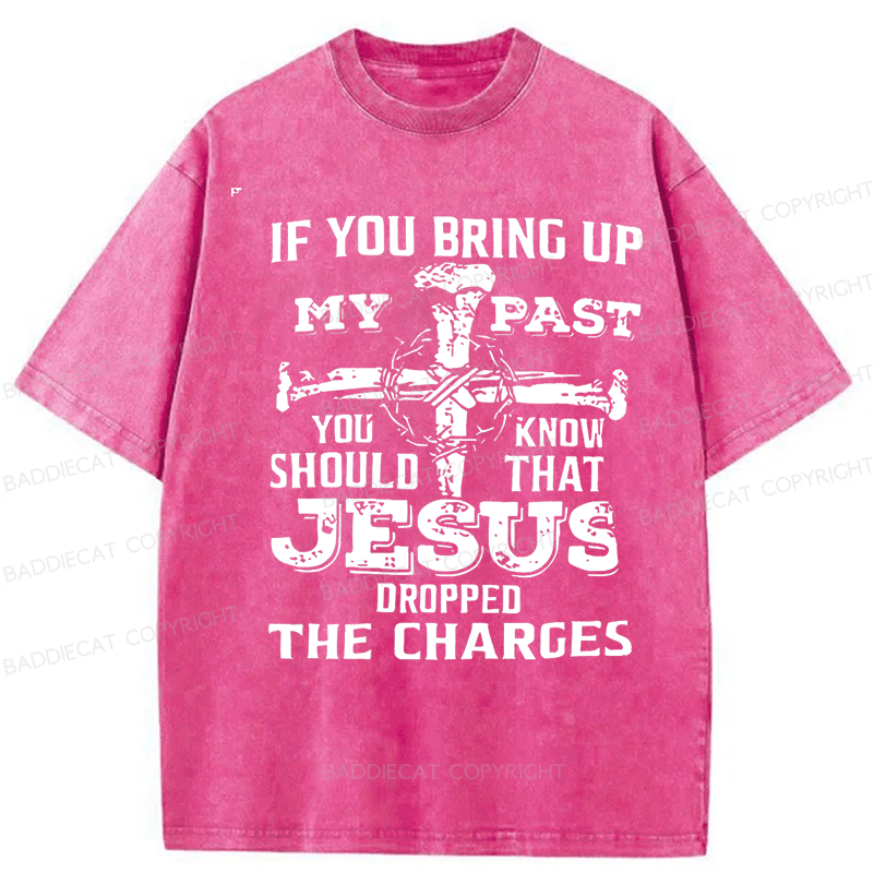 Baddiecat Jesus Faith Washed T-shirt