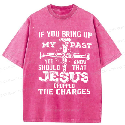 Baddiecat Jesus Faith Washed T-shirt