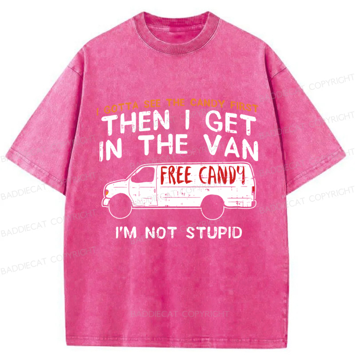 Baddiecat Funny Candy First Washed T-shirt
