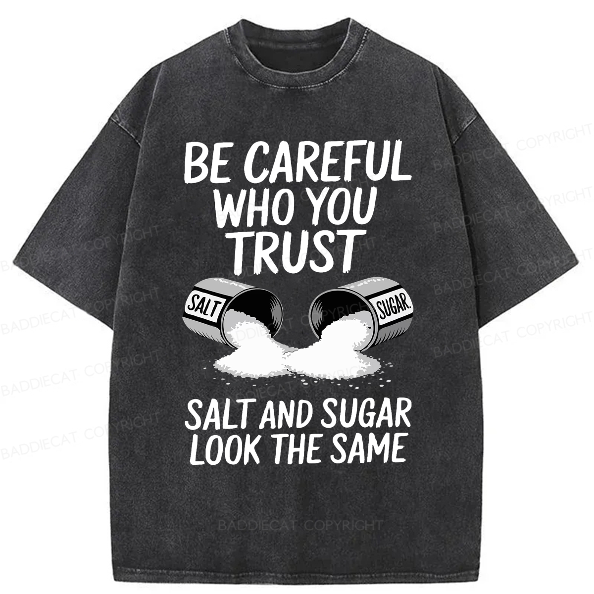 Baddiecat Funny Lifestyle Washed T-shirt