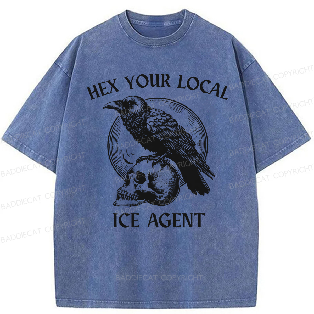 Baddiecat Hex Your Local ICE Agent Washed T-shirt