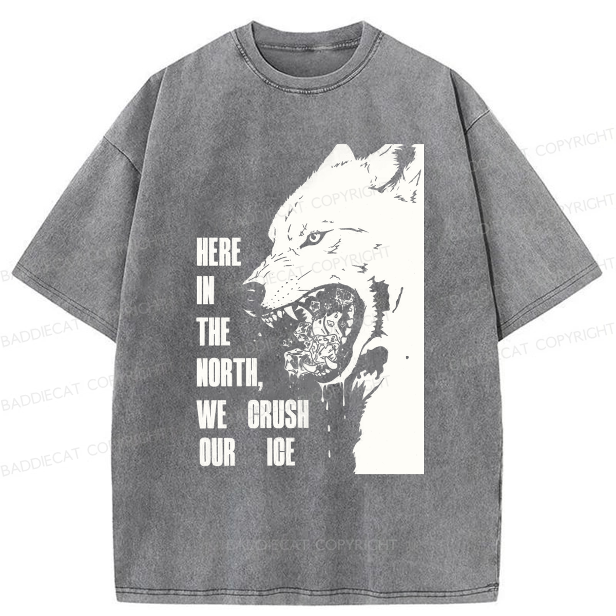 Baddiecat Crush Ice Washed T-shirt