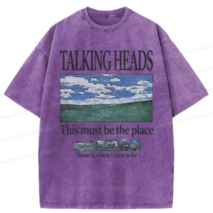 Baddiecat Talking Heads Washed T-shirt