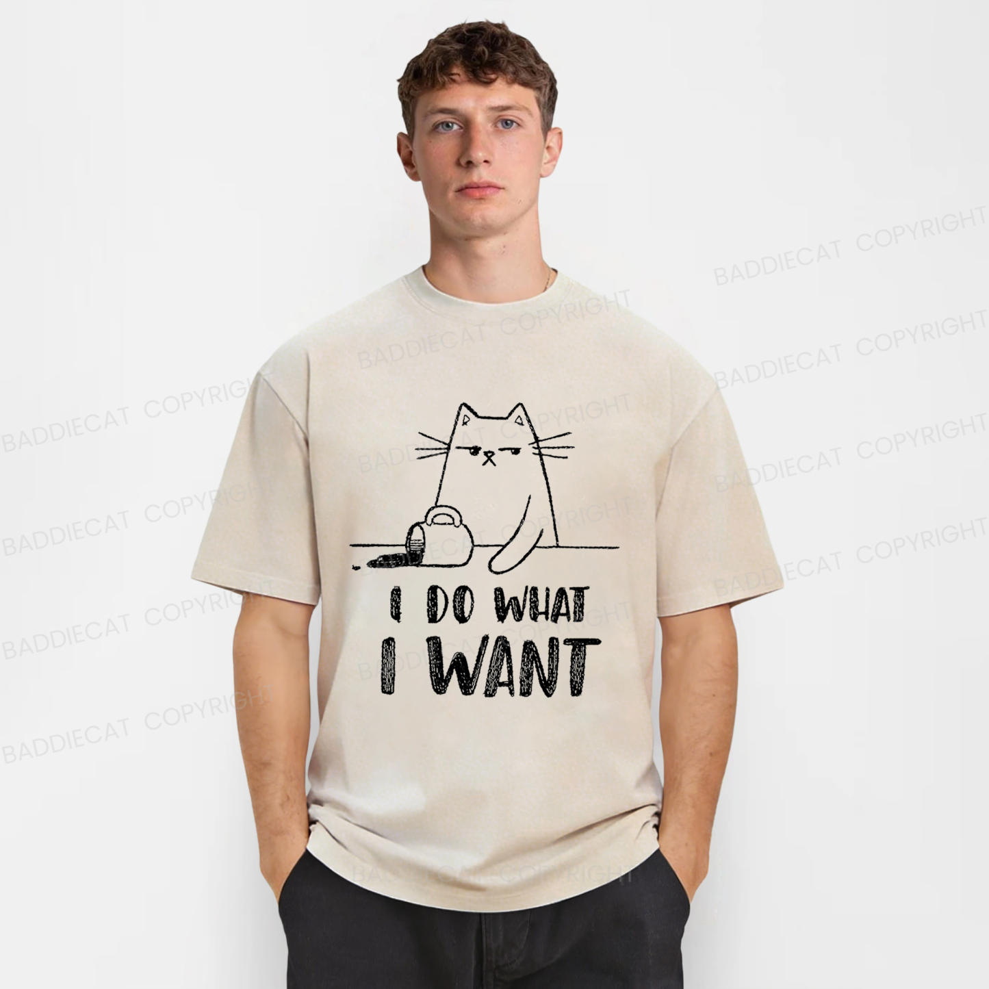 Baddiecat Do What I Want To Do Washed T-shirt