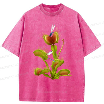 Baddiecat Venus Flytrap Washed T-shirt