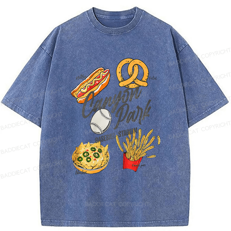 Baddiecat Stadium Snacks Washed T-shirt