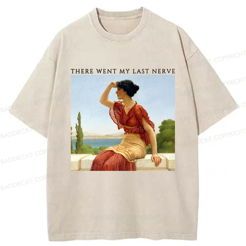 Baddiecat Funny Mom Washed T-shirt