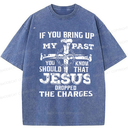 Baddiecat Jesus Faith Washed T-shirt