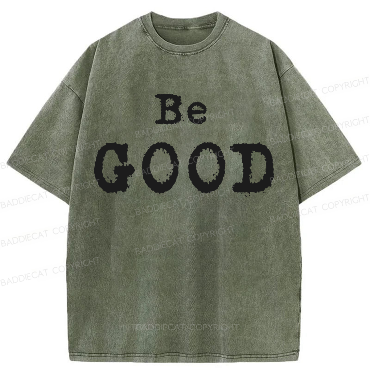 Baddiecat Be GOOD Washed T-shirt